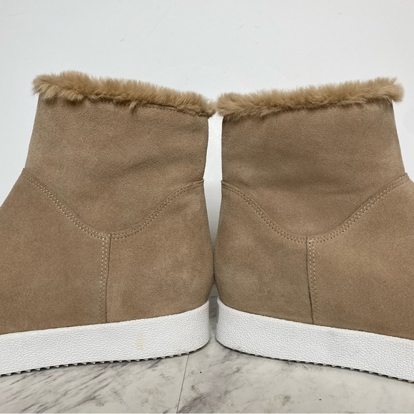 New! Blondo Haven Faux Fur Waterproof Suede Tan Bootie 9M - Picture 8 of 14